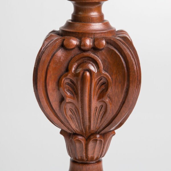 Abajur De Mesa Em Madeira E Bronze - Imagem 3