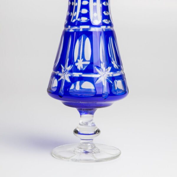 Vaso em cristal lapidado azul - Imagem 5