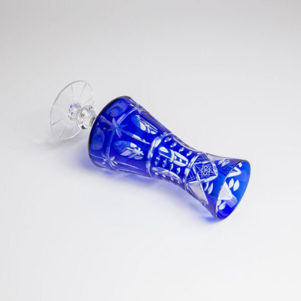 Vaso em cristal lapidado azul - Imagem 7