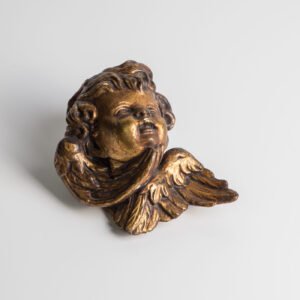 Escultura De Anjo Com Douração