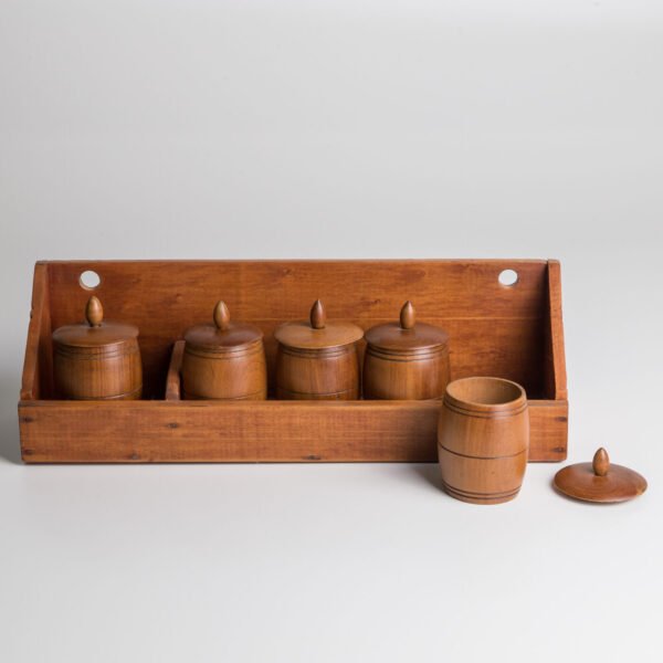 Conjunto De Porta Temperos Em Madeira - Imagem 4