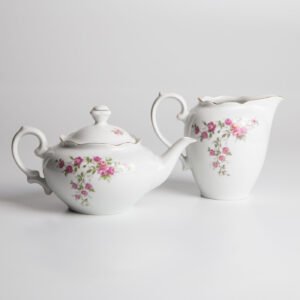 Conjunto De Bule E Leiteira Em Porcelana Renner