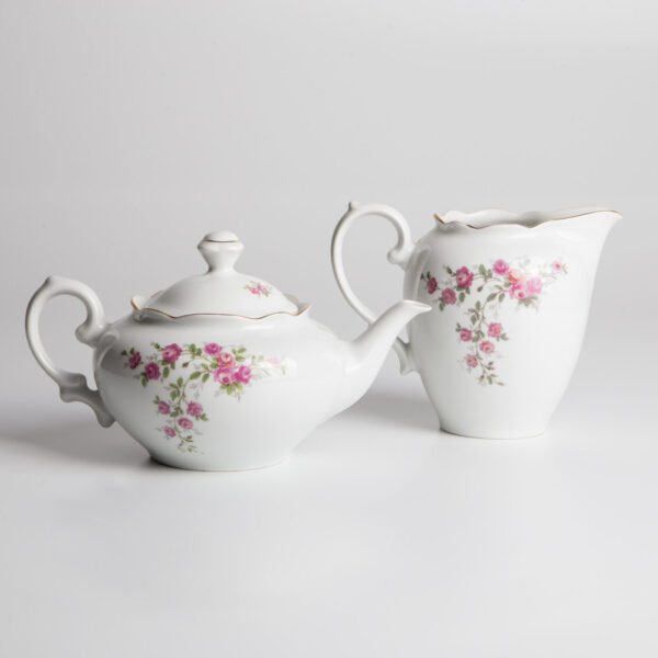 Conjunto De Bule E Leiteira Em Porcelana Renner
