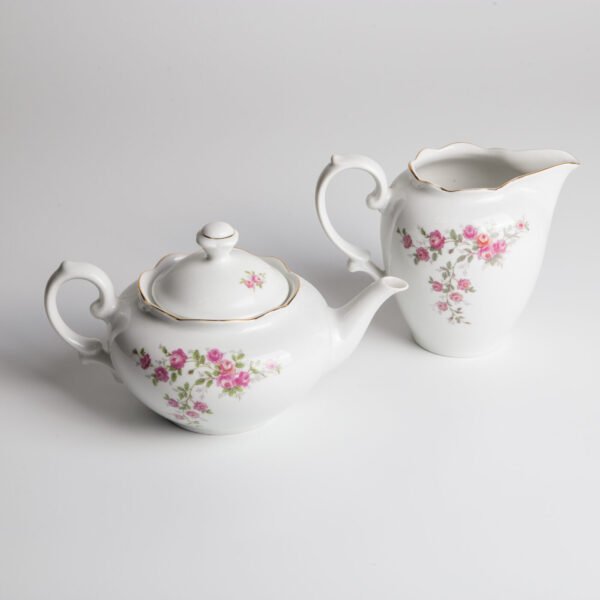 Conjunto De Bule E Leiteira Em Porcelana Renner - Imagem 2