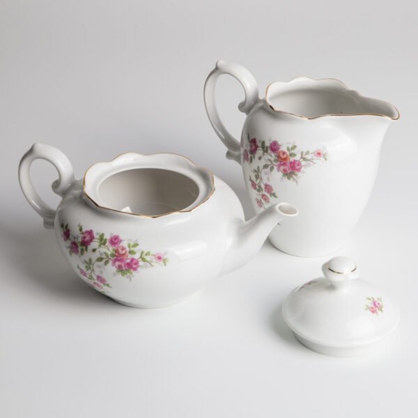 Conjunto De Bule E Leiteira Em Porcelana Renner - Imagem 5