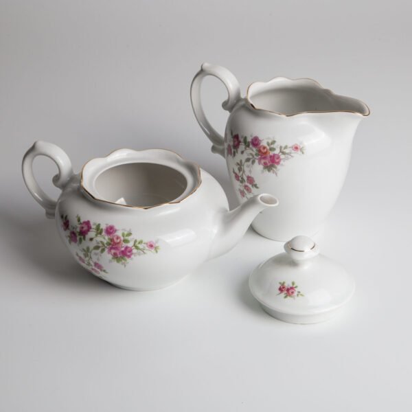 Conjunto De Bule E Leiteira Em Porcelana Renner - Imagem 4