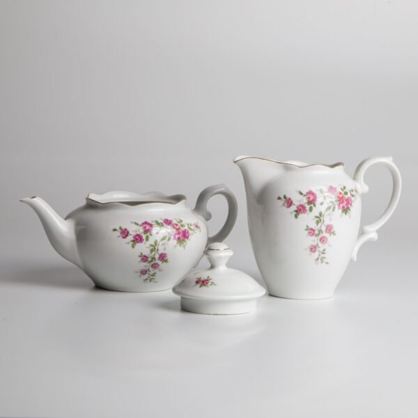 Conjunto De Bule E Leiteira Em Porcelana Renner - Imagem 3