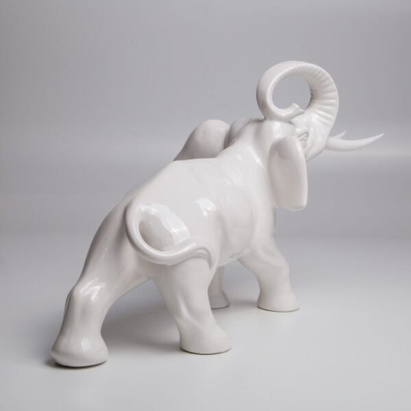 Escultura Em Cerâmica Esmaltada - Elefante - Imagem 5