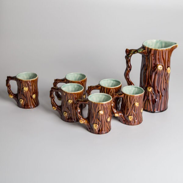 Conjunto De Jarra E Canecas Em Cerâmica - Imagem 3
