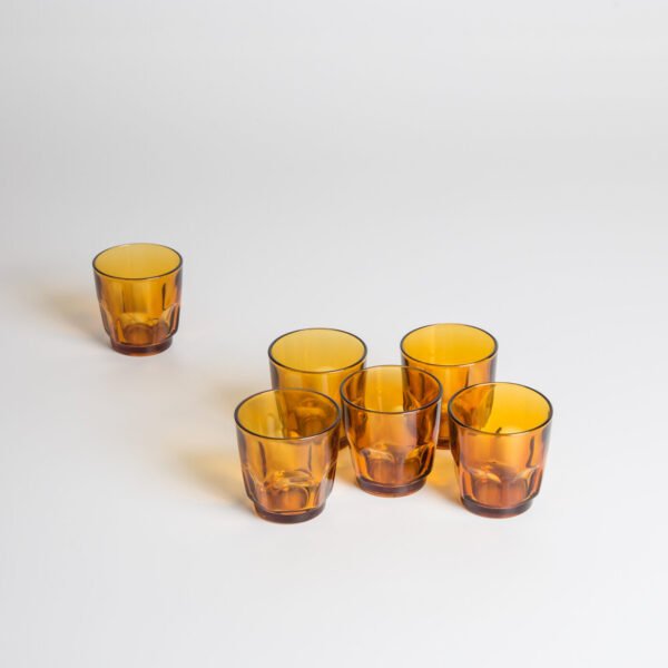 Conjunto De Copos Em Vidro ÂMbar - Imagem 3