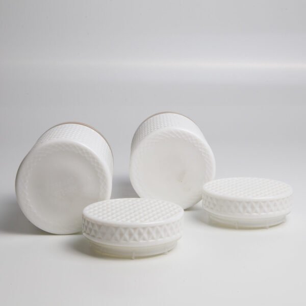 Par De Potiches Em Milk Glass - Imagem 4