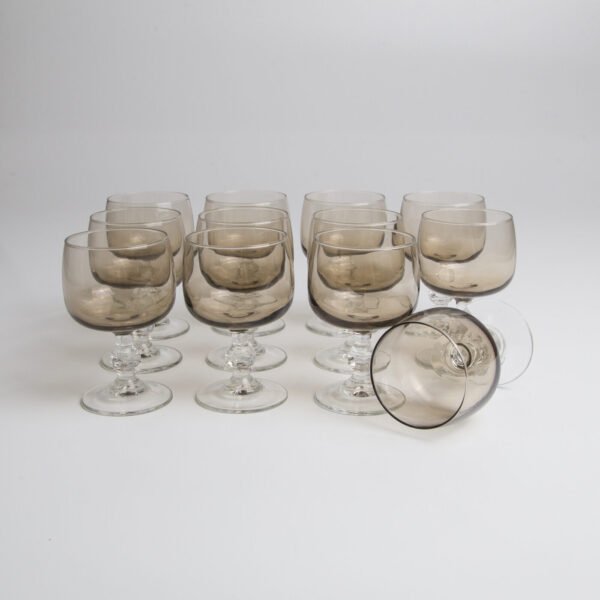 Conjunto De Cálices Em Cristal Fumê - Imagem 2