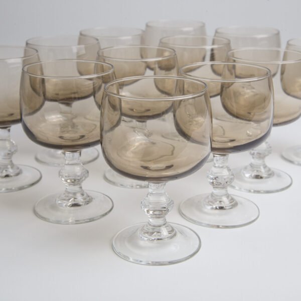 Conjunto De Cálices Em Cristal Fumê - Imagem 3