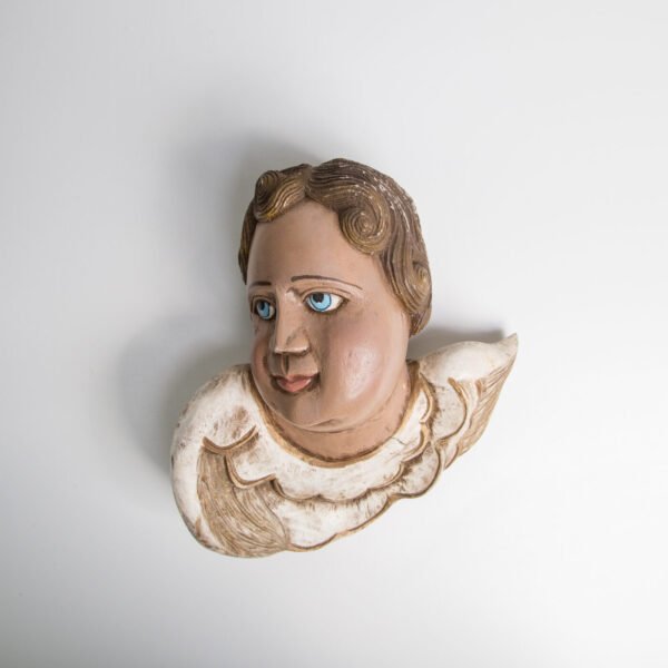 Anjo De Parede Em Madeira - Imagem 2
