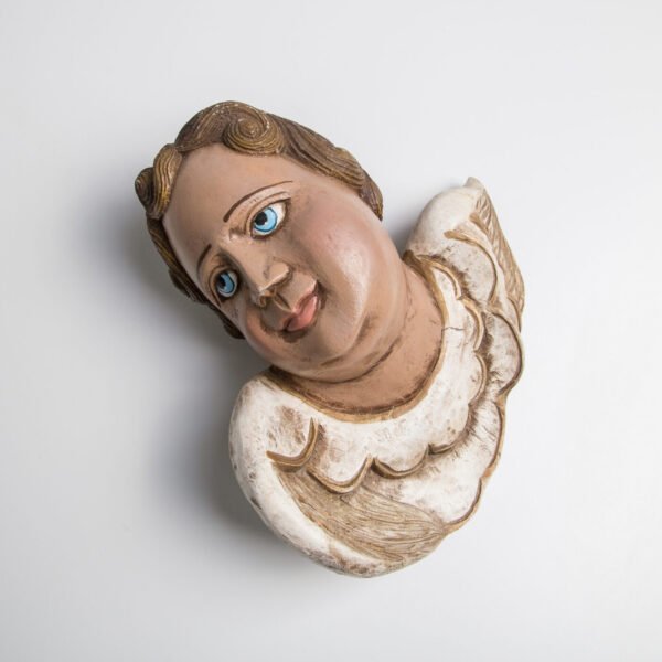 Anjo De Parede Em Madeira - Imagem 5