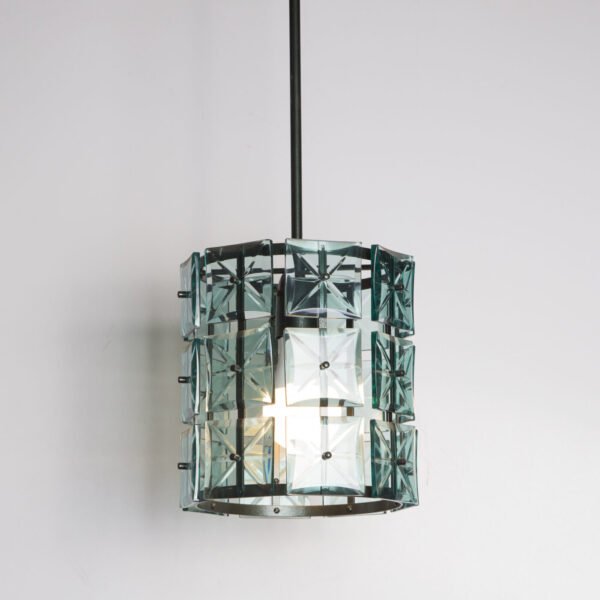 Luminária Pendente Em Cristal Lapidado Verde - Imagem 2