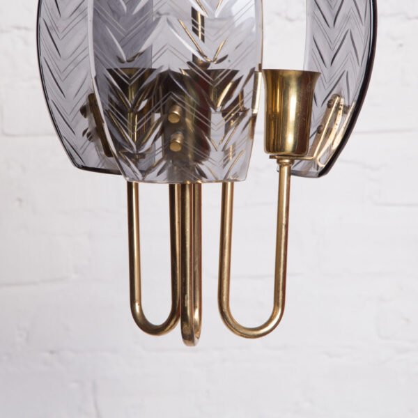Lustre Em Cristal Fumê Lapidado - Imagem 3