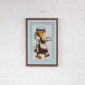 Quadro Com Pintura Sobre Espelho - Menina