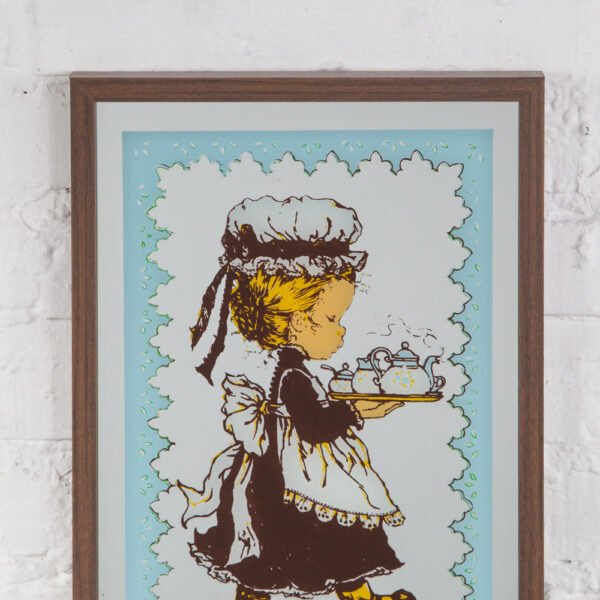 Quadro Com Pintura Sobre Espelho - Menina - Imagem 3