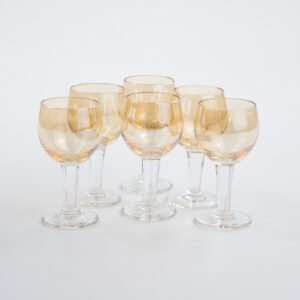 Conjunto De Cálices Em Cristal ÂMbar