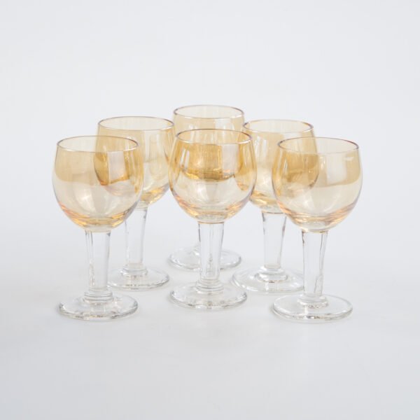 Conjunto De Cálices Em Cristal ÂMbar
