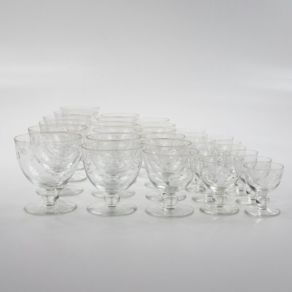 Conjunto De Cálices Em Cristal Lapidado - Imagem 4
