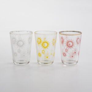 Trio De Copos Em Vidro