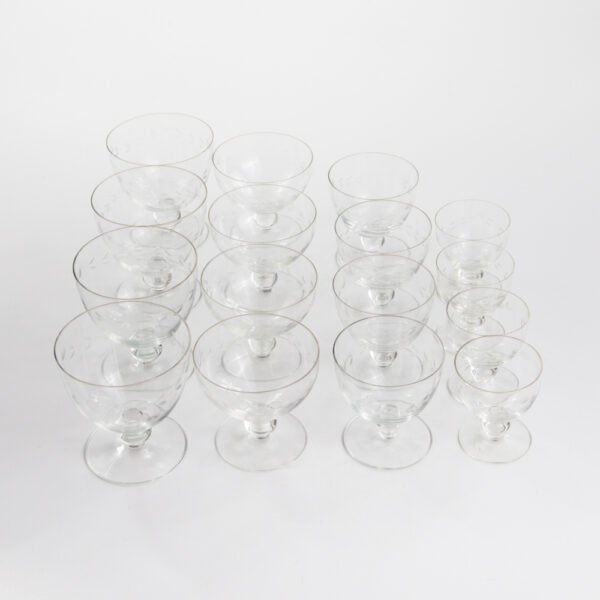 Conjunto De Cálices Em Cristal Lapidado - Imagem 3