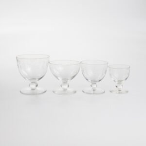 Conjunto De Cálices Em Cristal Lapidado