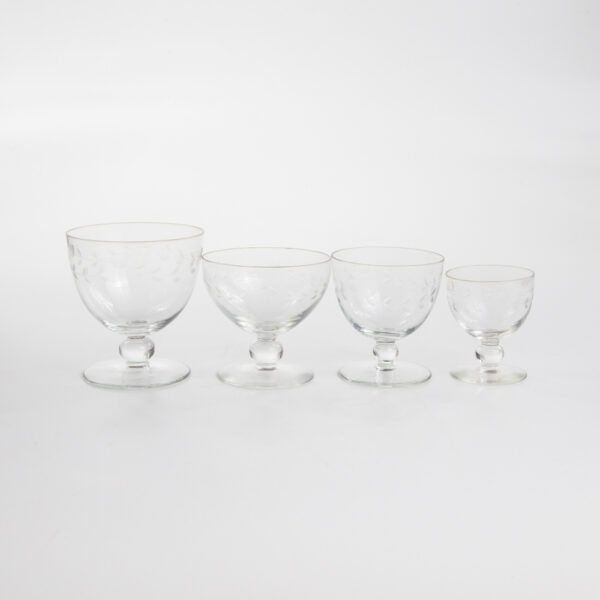 Conjunto De Cálices Em Cristal Lapidado