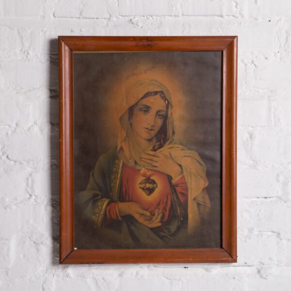 Quadro Com Impressão Antiga - Imaculado Coração De Maria - Imagem 2