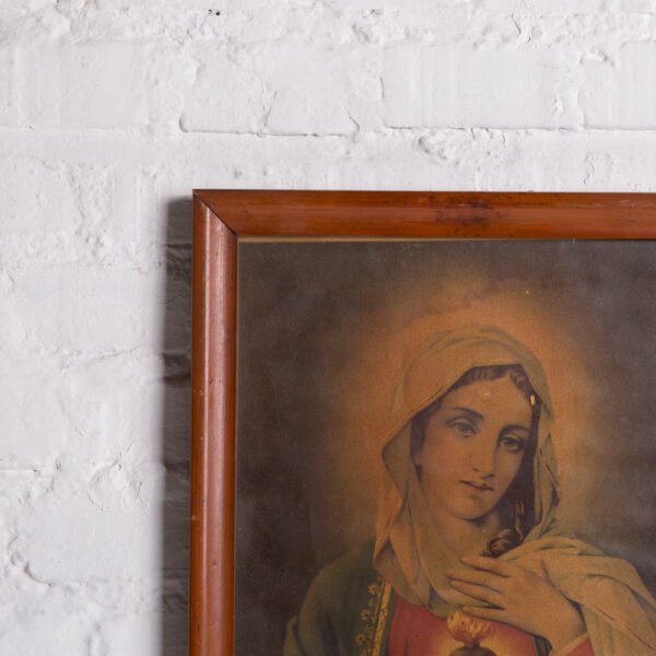 Quadro Com Impressão Antiga - Imaculado Coração De Maria - Imagem 3