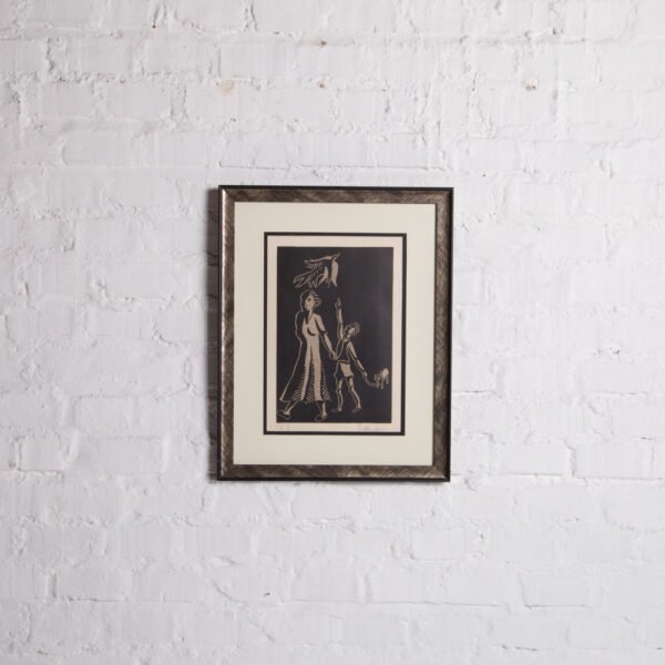 Quadro Com Xilogravura
