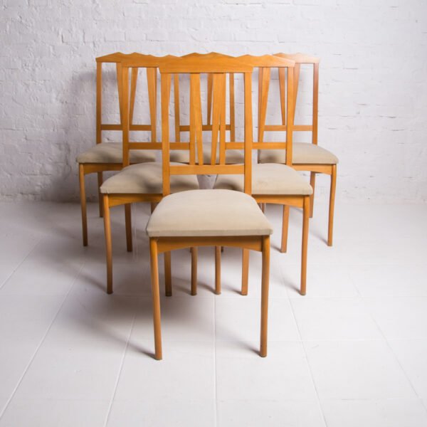 Conjunto De Cadeiras Em Madeira Marfim - Imagem 2