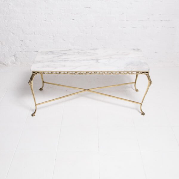 Mesa De Centro Em Bronze E Mármore - Imagem 2