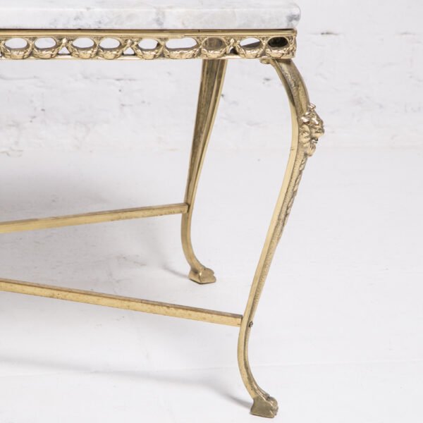 Mesa De Centro Em Bronze E Mármore - Imagem 7