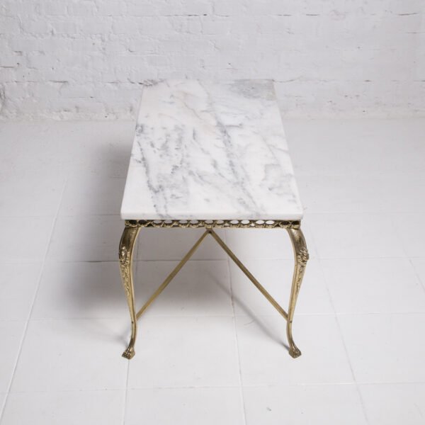 Mesa De Centro Em Bronze E Mármore - Imagem 3
