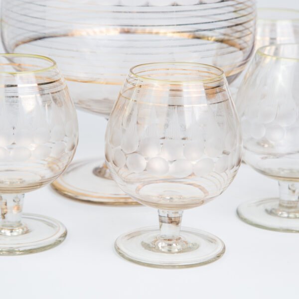 Conjunto de Poncheira e Taças em Cristal - Imagem 3
