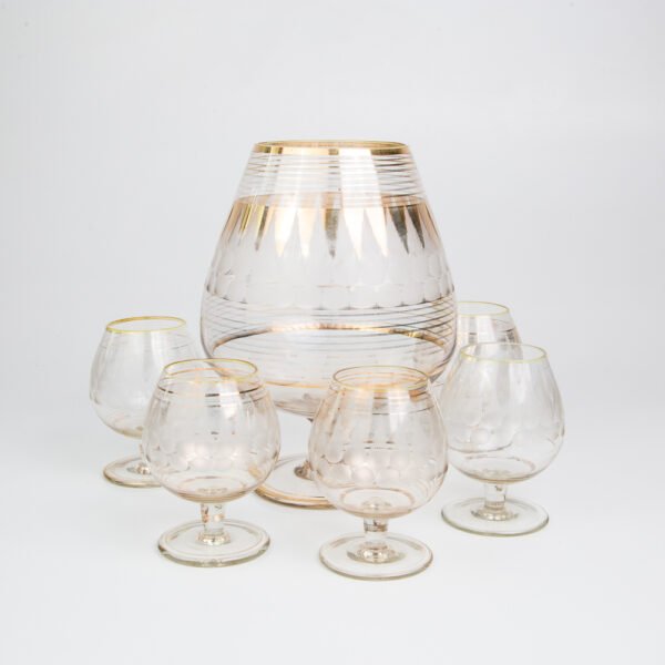 Conjunto de Poncheira e Taças em Cristal - Imagem 7