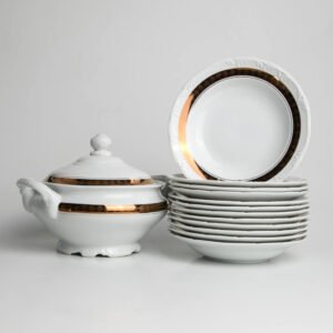 Conjunto para Servir Sopa em Porcelana - Schmidt
