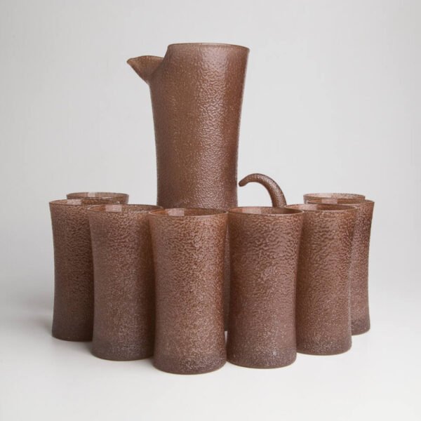 Conjunto para Suco em Vidro texturizado