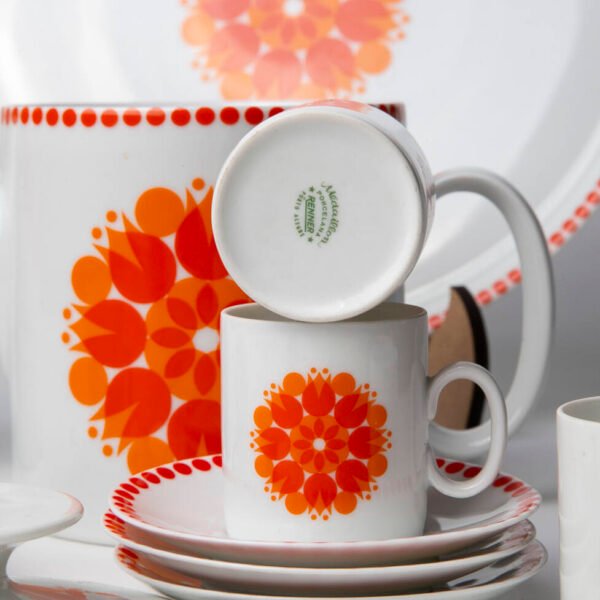 Conjunto para Cafezinho em Porcelana Renner - Medallion - Imagem 5